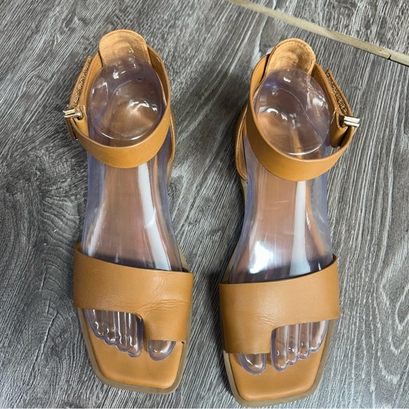 FRANCO SARTO LEATHER ANKLE STRAP SANDALS - Picture 3 of 11